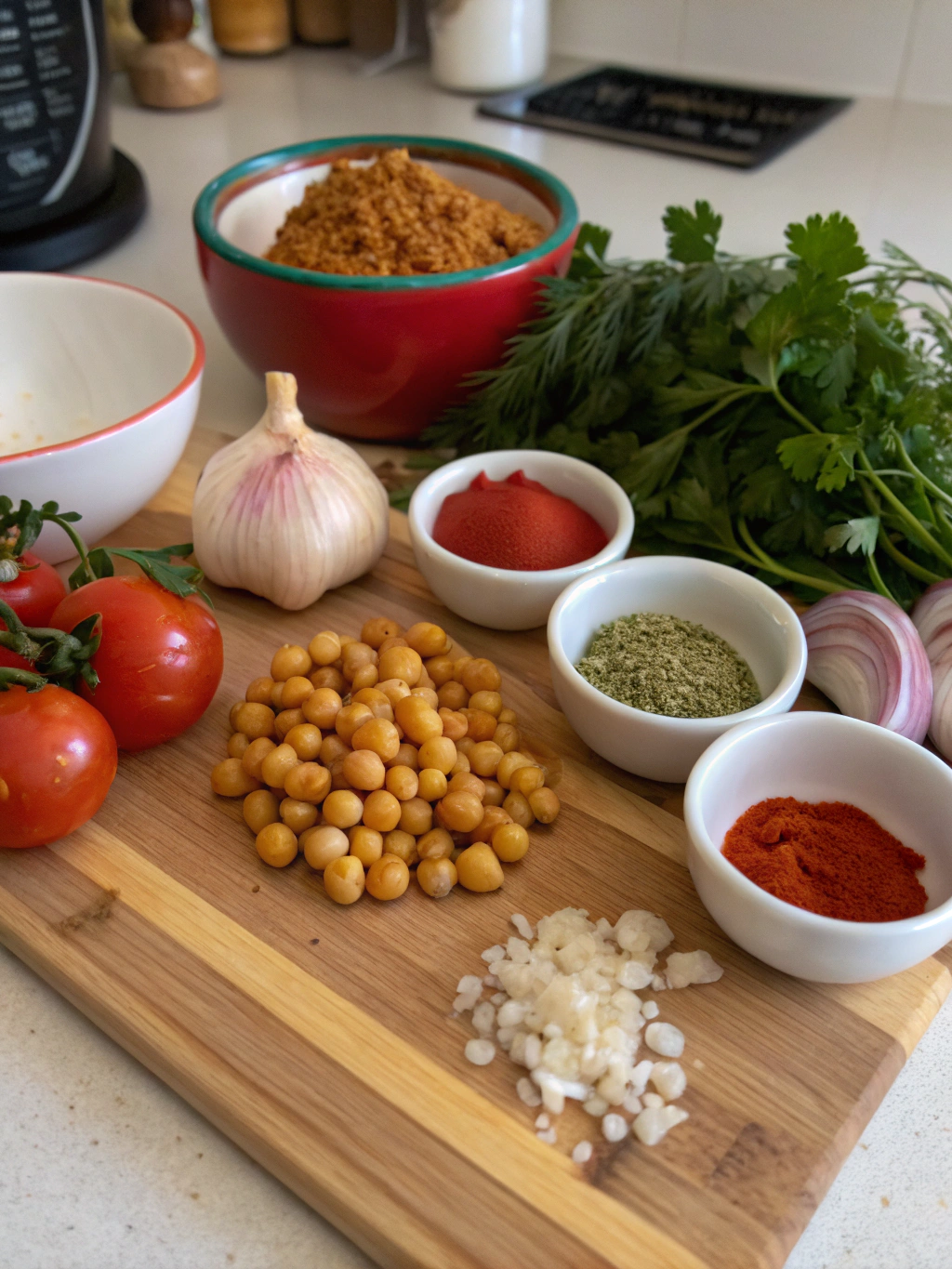 Ingrédients pour recettes marocaines aux pois chiches